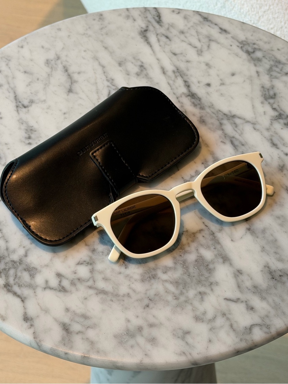 Saint Laurent SL 28 Sunglasses – Ivory White